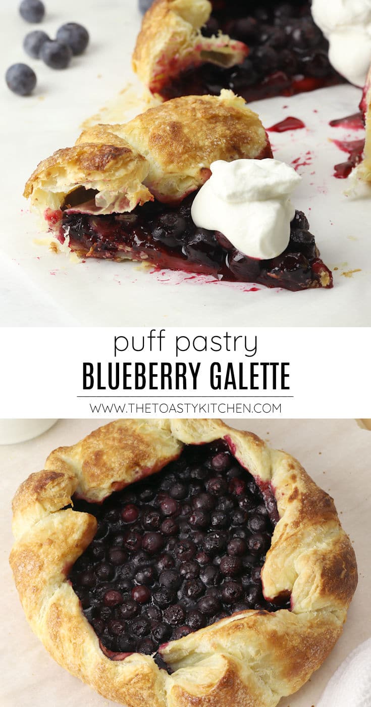 Puff pastry blueberry galette recipe.