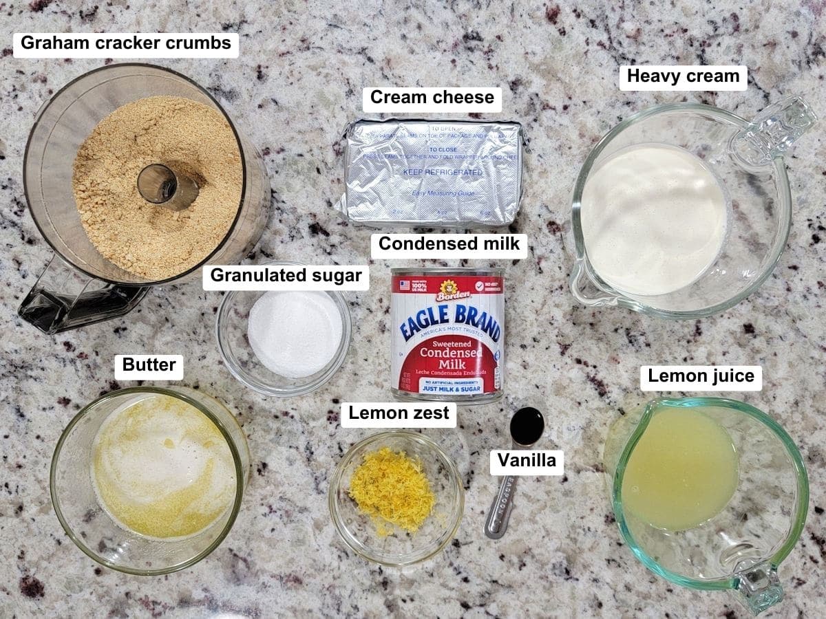 Ingredients on a counter top.