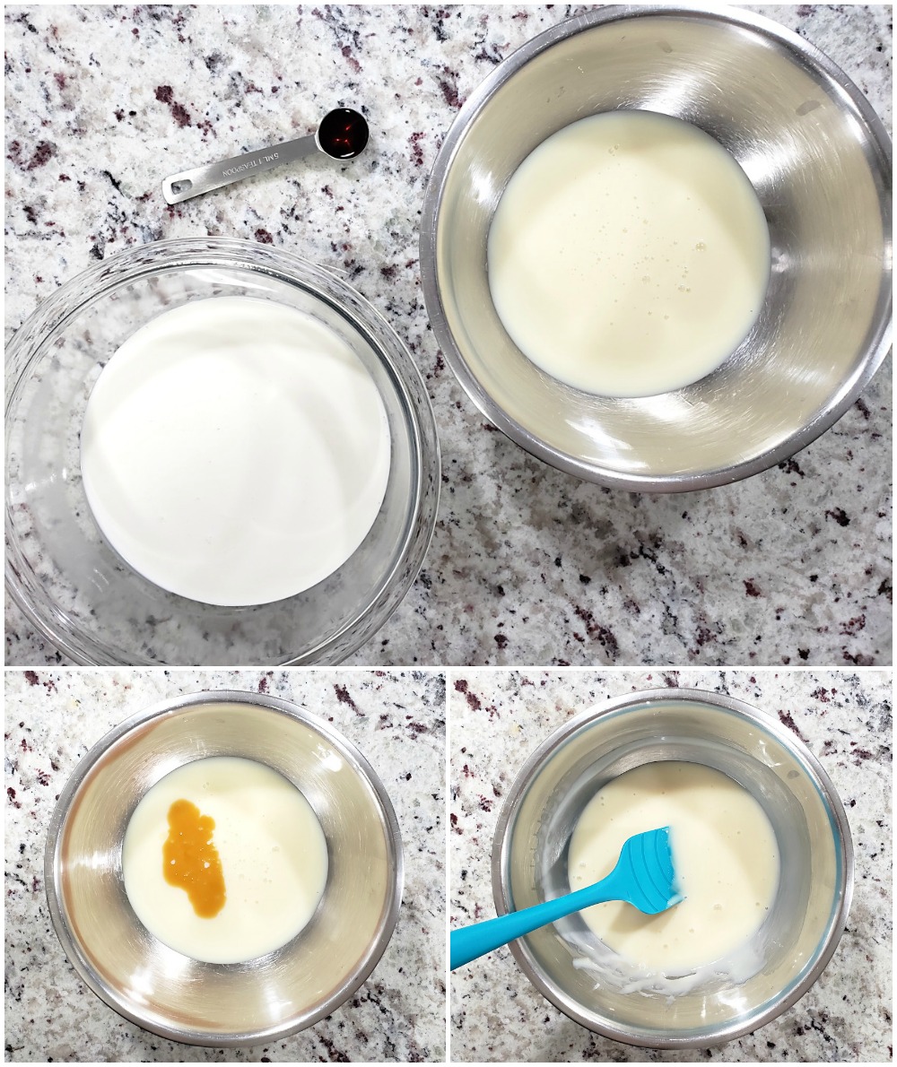Process of combining first two ingredients together.