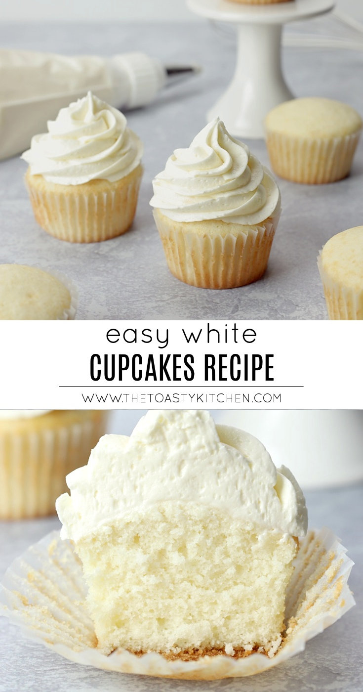 Easy White Cupcakes by The Toasty Kitchen