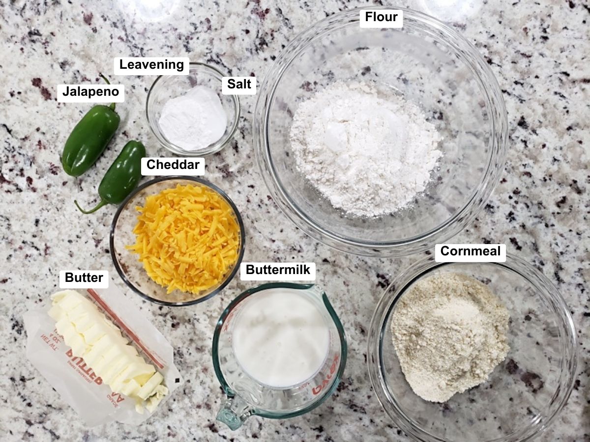 Ingredients on a counter top.