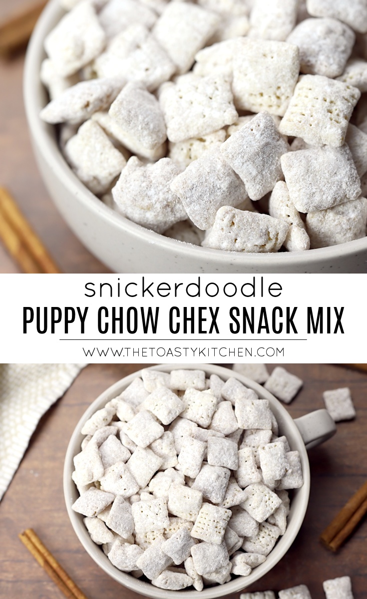 Snickerdoodle Puppy Chow Snack Mix by The Toasty Kitchen