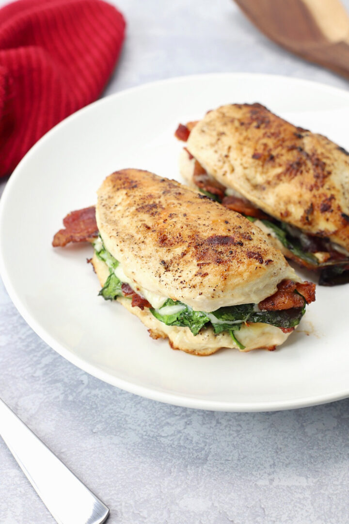 Bacon and Spinach Stuffed Chicken - The Toasty Kitchen