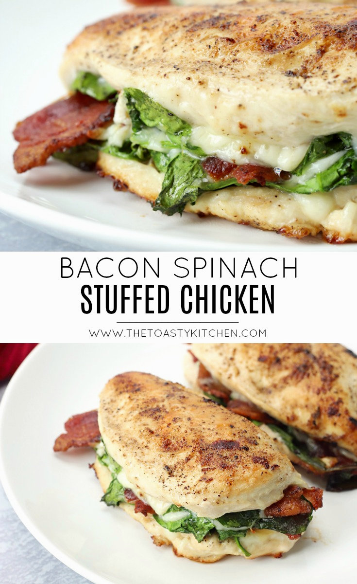 Bacon Spinach Stuffed Chicken by The Toasty Kitchen