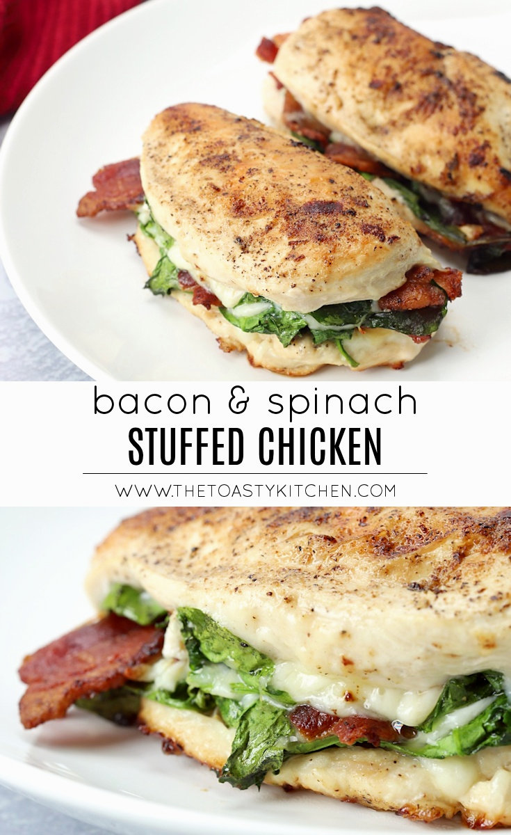 Bacon Spinach Stuffed Chicken by The Toasty Kitchen