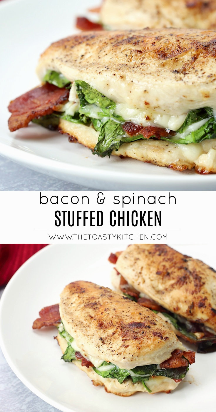 Bacon Spinach Stuffed Chicken by The Toasty Kitchen