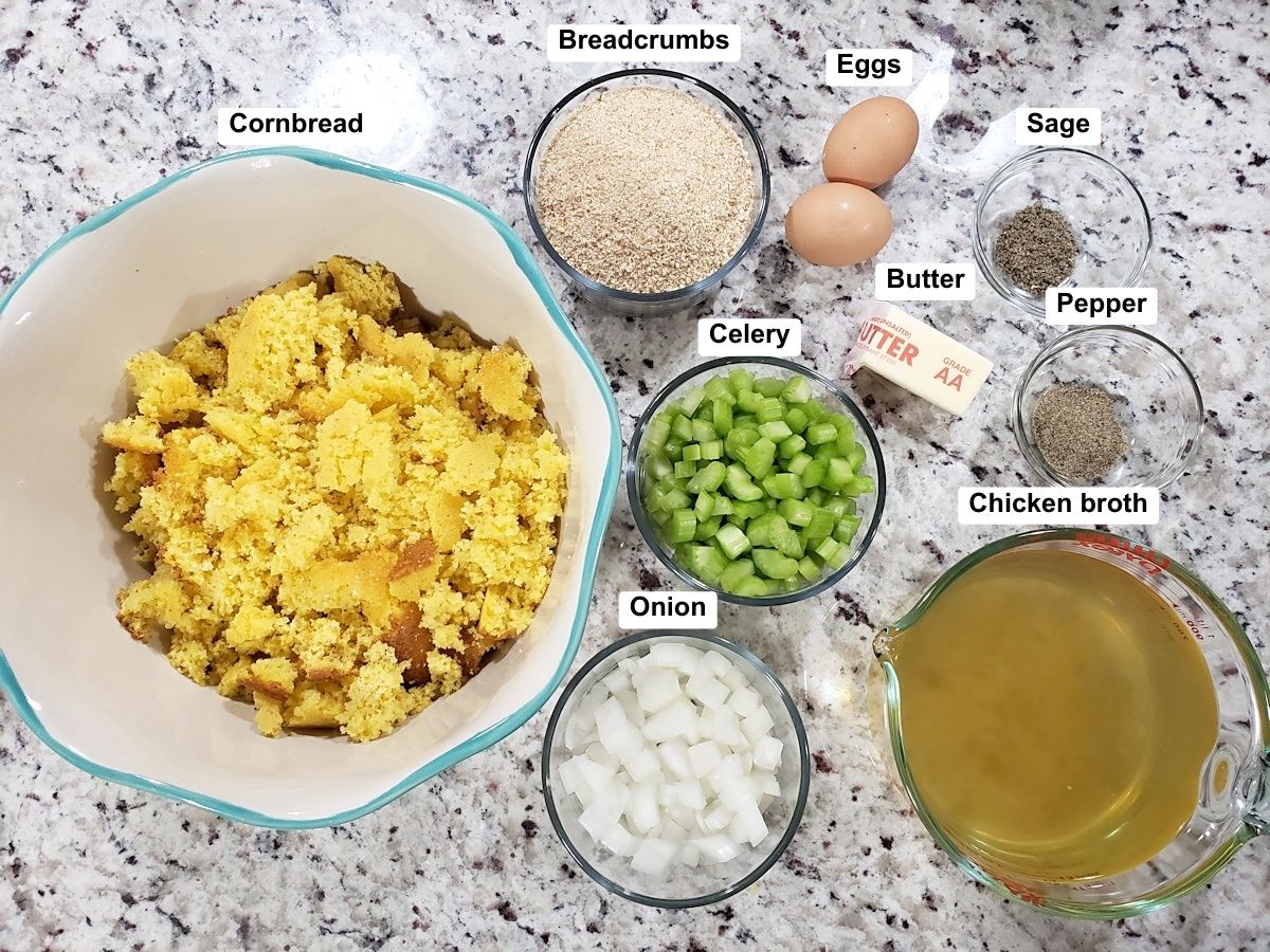 Ingredients on a counter top.