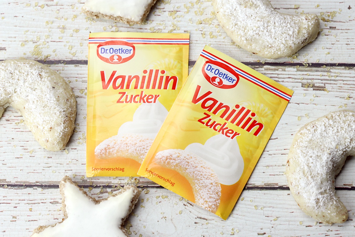 Packets of vanilla sugar from Germany.