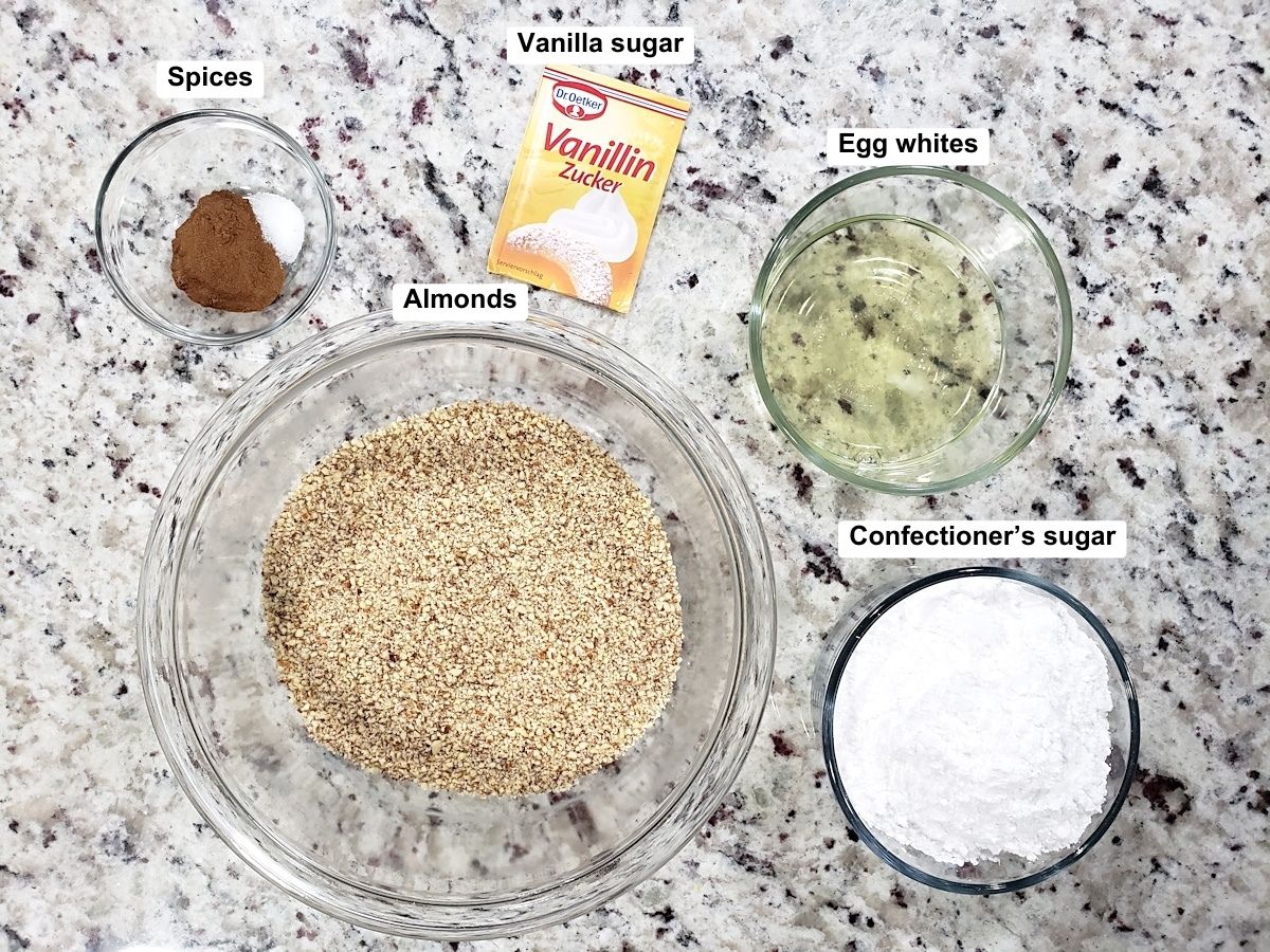 Ingredients on a counter top.