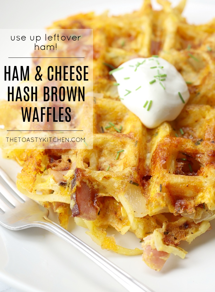 Ham & Cheese Hash Brown Waffles by The Toasty Kitchen