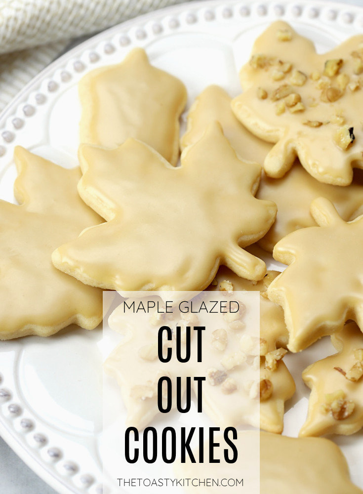 Maple glazed cut out cookies.