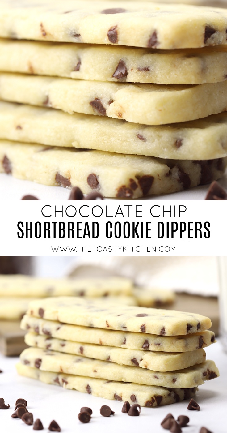 Chocolate Chip Shortbread Cookie Dippers by The Toasty Kitchen