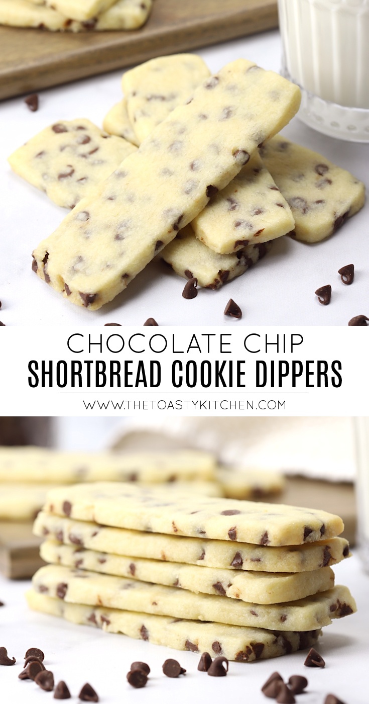 Chocolate Chip Shortbread Cookie Dippers by The Toasty Kitchen