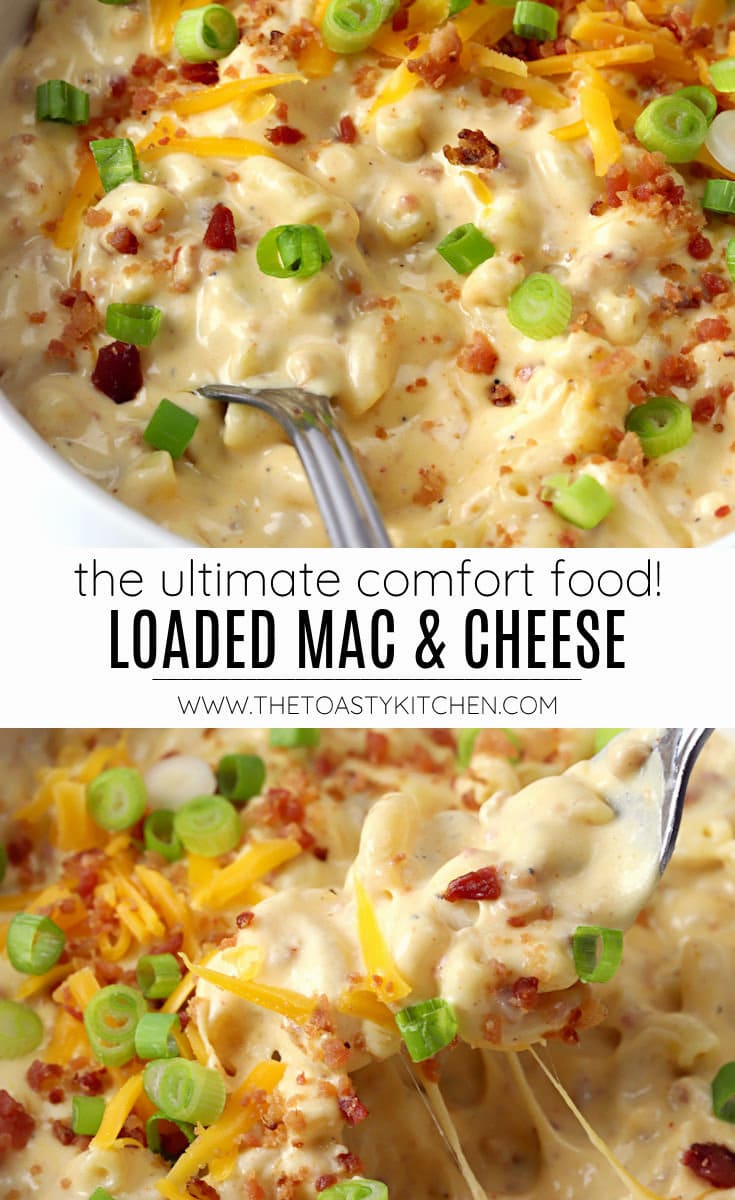 Loaded mac and cheese recipe.