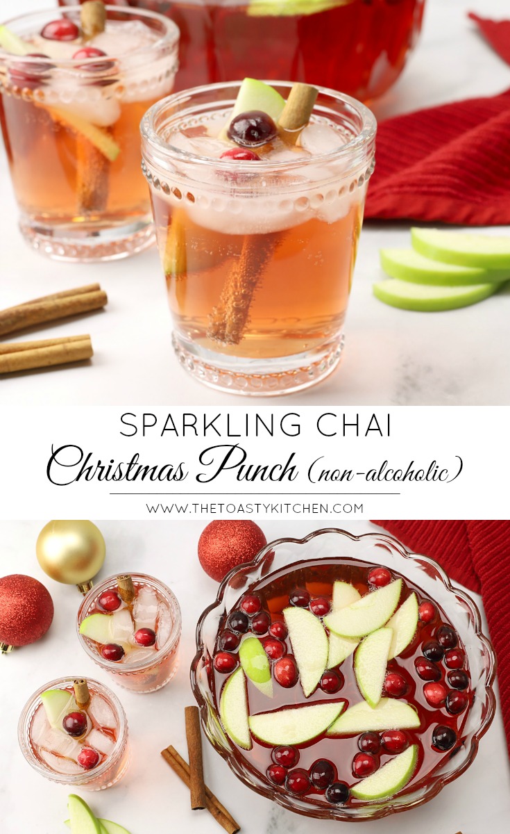 Sparkling Chai Christmas Punch by The Toasty Kitchen