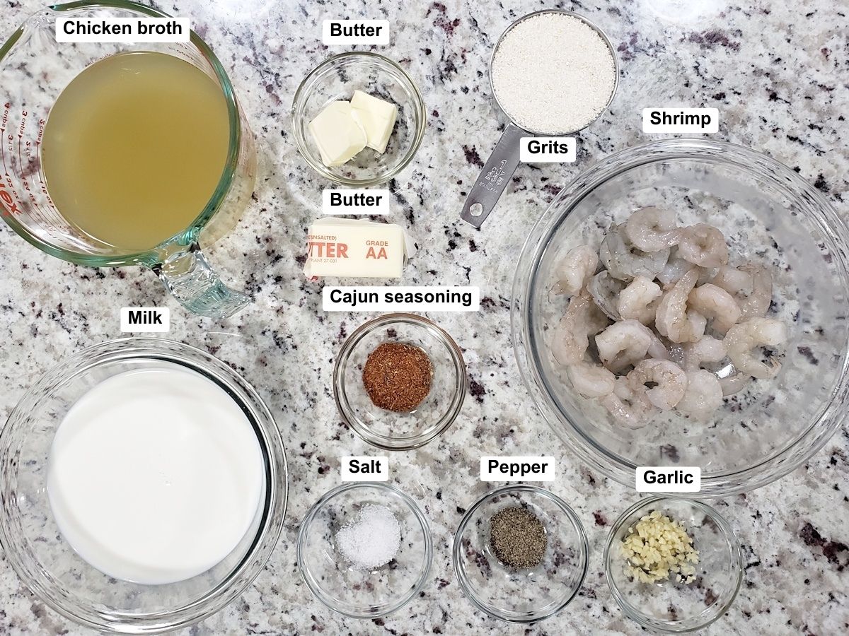 Ingredients on a countertop.