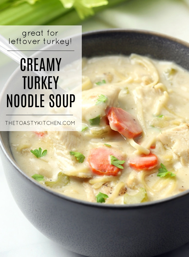 Creamy Turkey Noodle Soup by The Toasty Kitchen