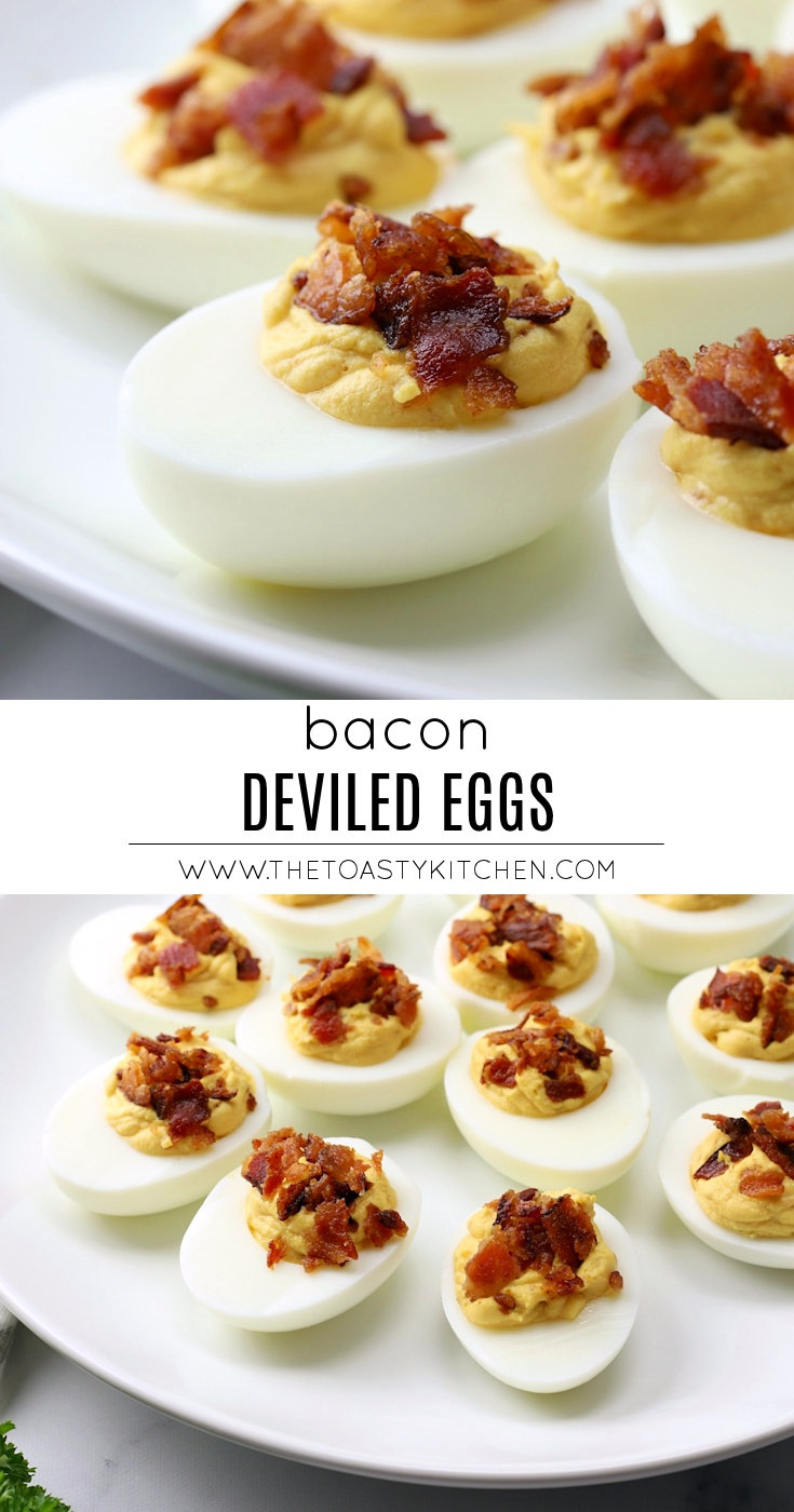 Bacon Deviled Eggs by The Toasty Kitchen