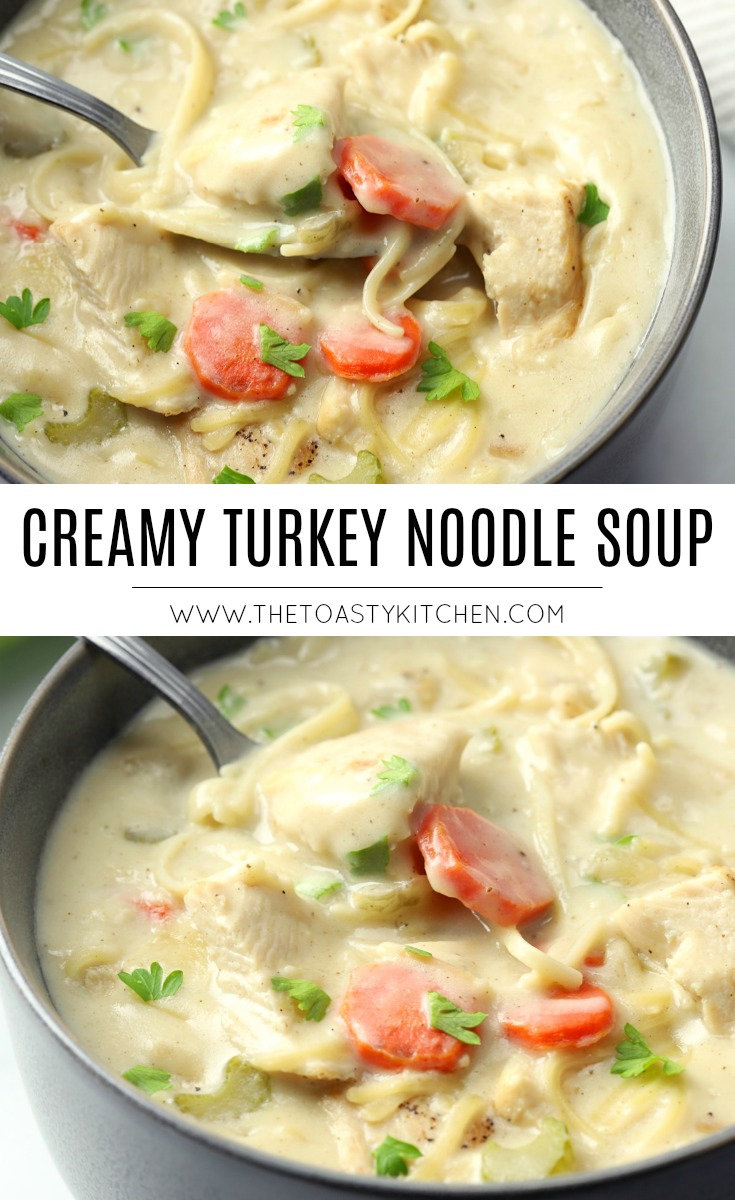 Creamy Turkey Noodle Soup by The Toasty Kitchen