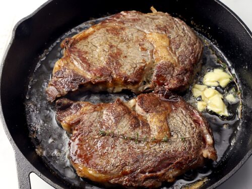 Pan-Seared Ribeye Steak Recipe (with Garlic Butter)