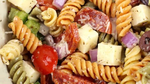 Classic pasta salad recipe.