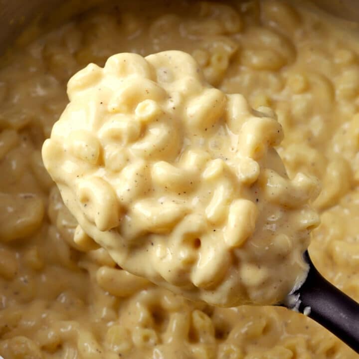 Creamy stovetop mac and cheese recipe.