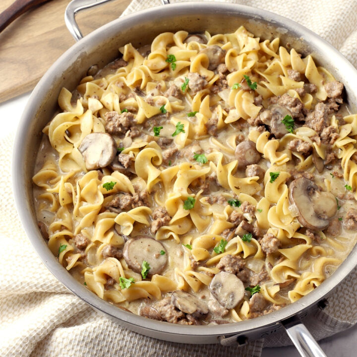 Ground Beef Stroganoff - The Toasty Kitchen