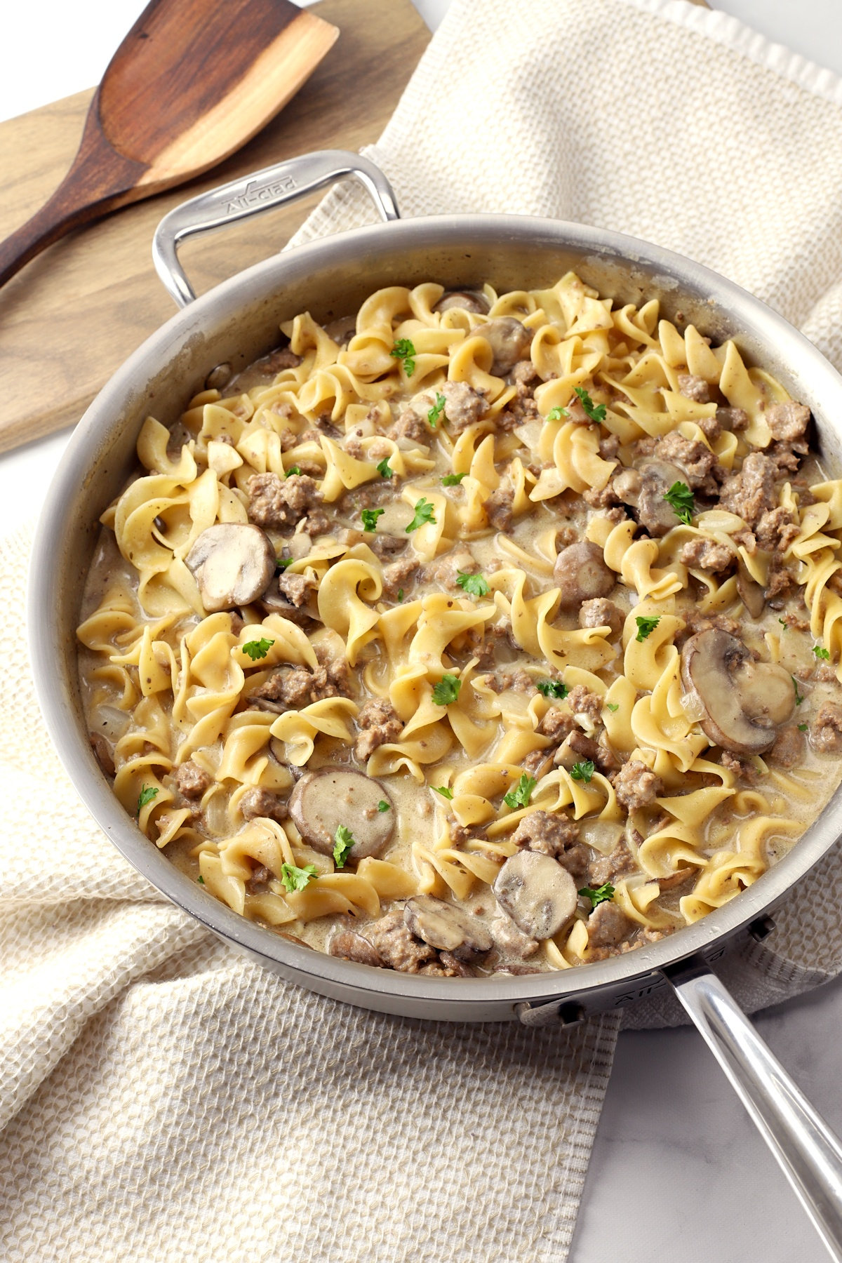 Ground Beef Stroganoff - The Toasty Kitchen