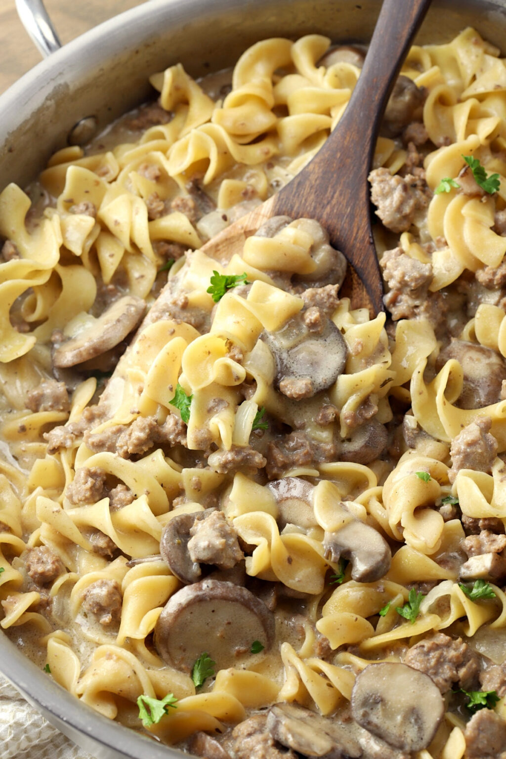 Ground Beef Stroganoff - The Toasty Kitchen