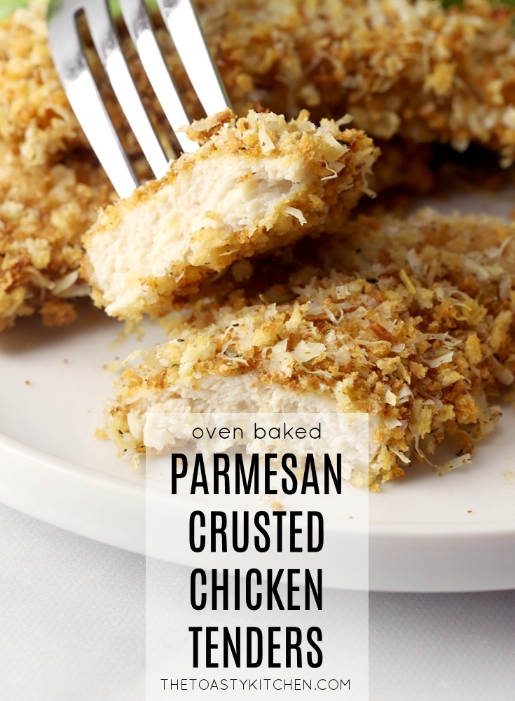 Crispy Baked Parmesan Crusted Chicken Tenders by The Toasty Kitchen