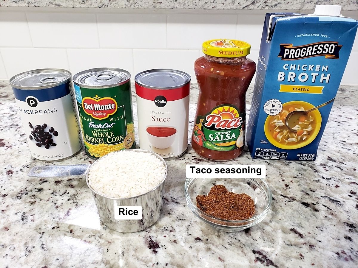 Ingredients to make soup.