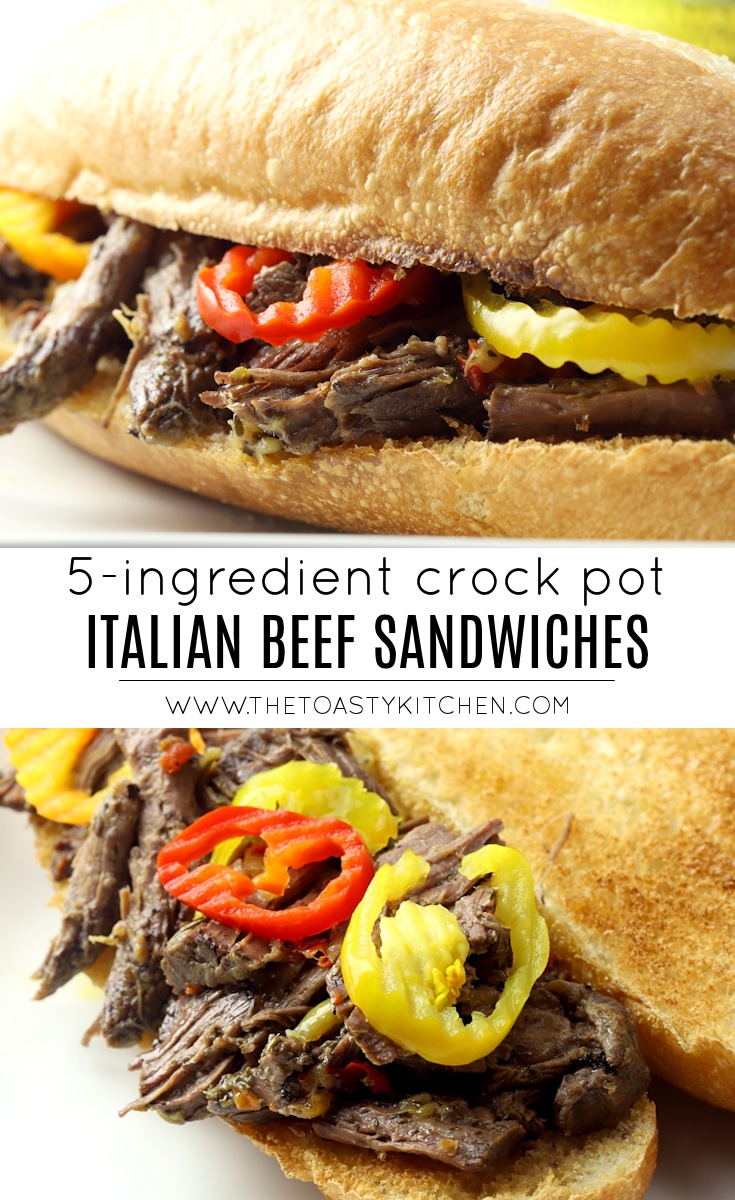 Crock Pot Italian Beef Sandwiches by The Toasty Kitchen
