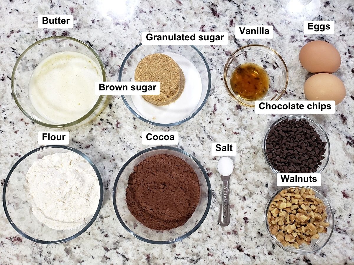 Ingredients on a counter top.