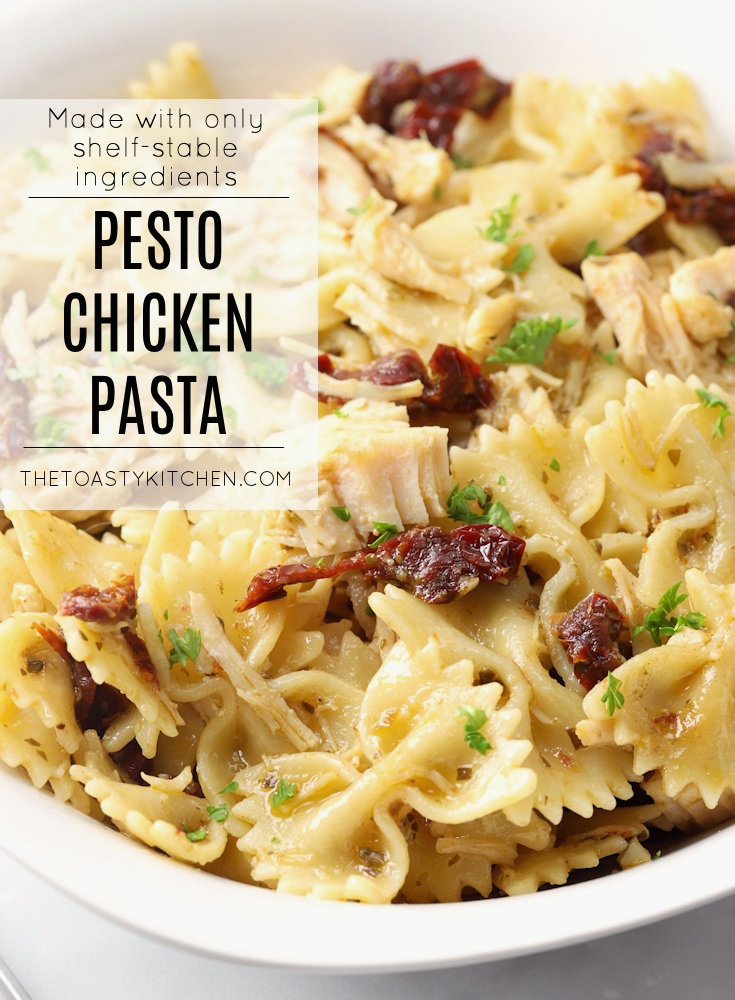 Pesto Chicken Pasta (5 ingredients) by The Toasty Kitchen