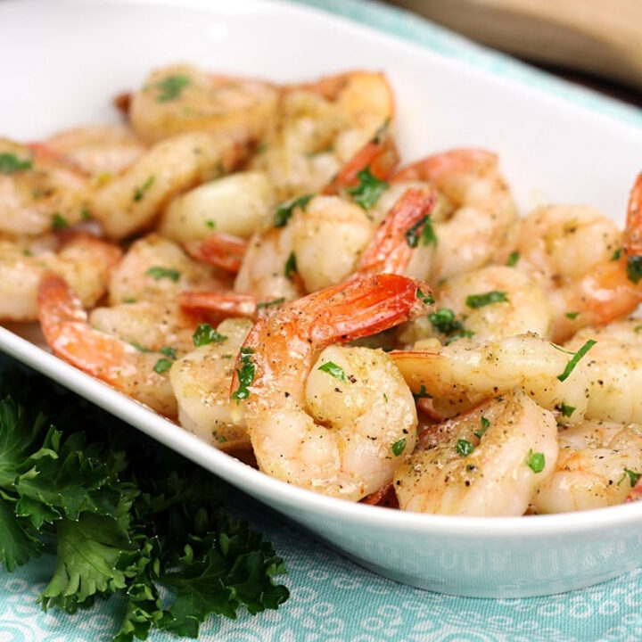 Sauteed garlic butter shrimp recipe.