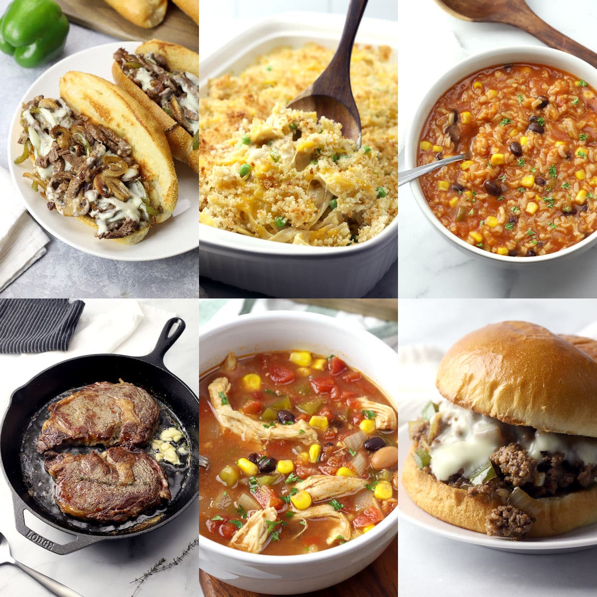 Top ten reader favorite dinner recipes collage.