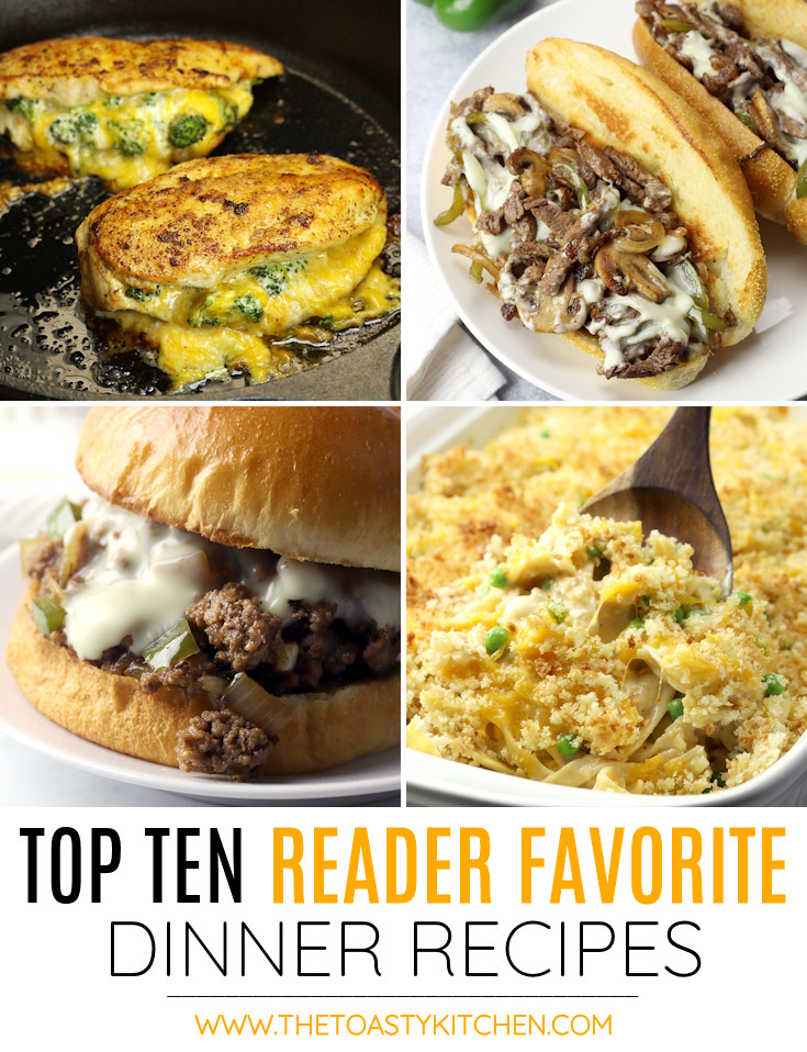 Top ten reader favorite dinner recipes collage.