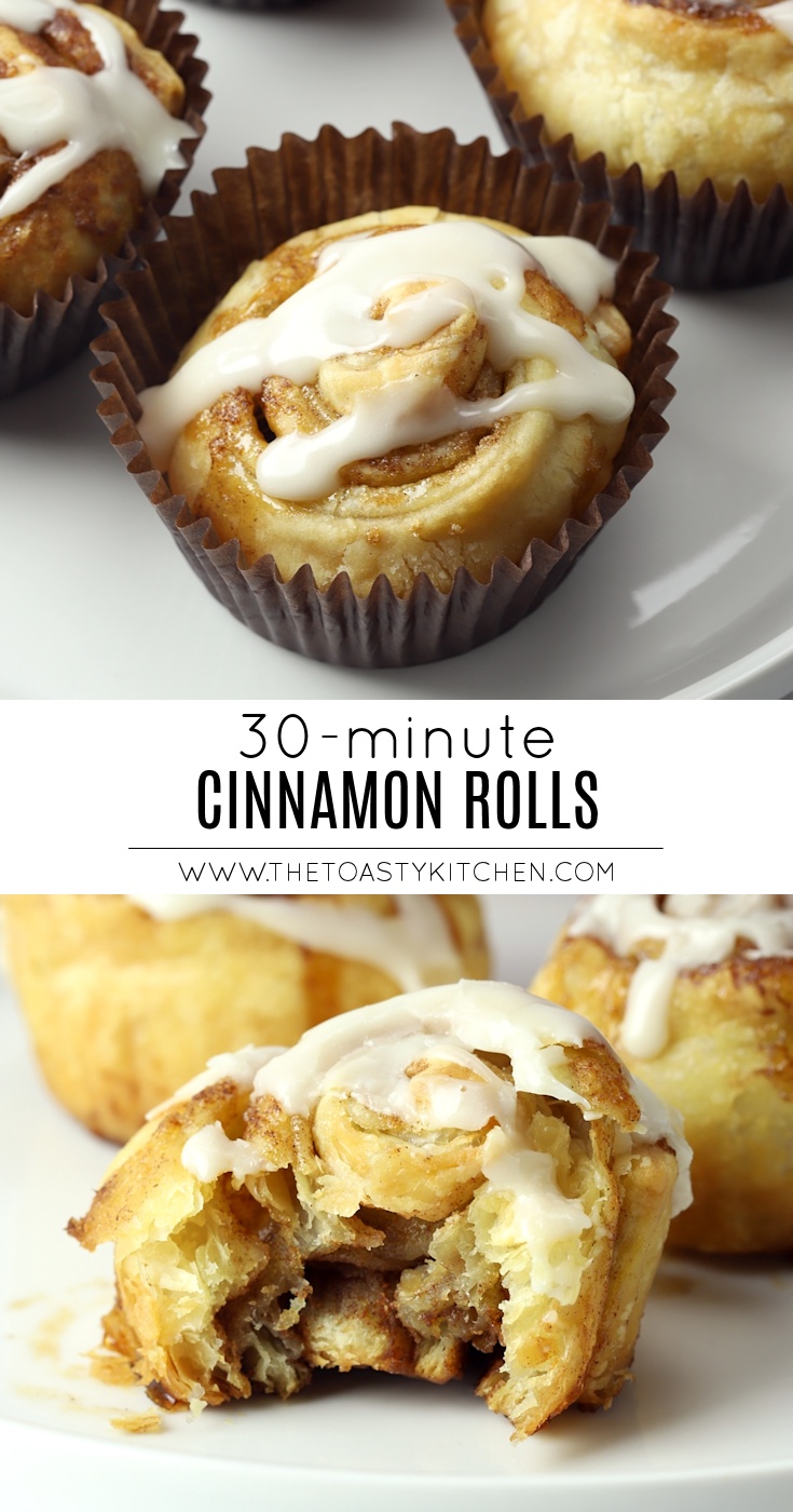 30 Minute Cinnamon Rolls by The Toasty Kitchen
