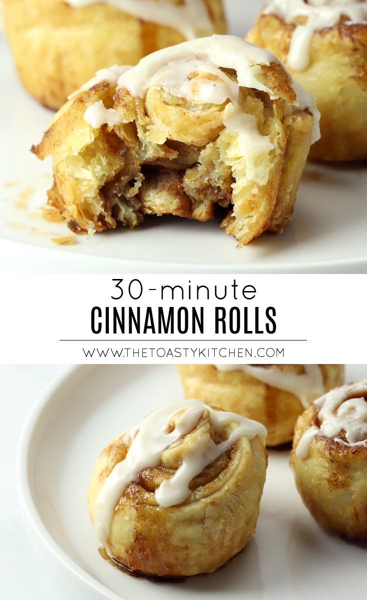 30 Minute Cinnamon Rolls by The Toasty Kitchen