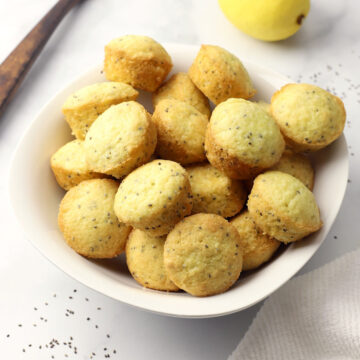 Lemon chia seed mini muffins recipe.