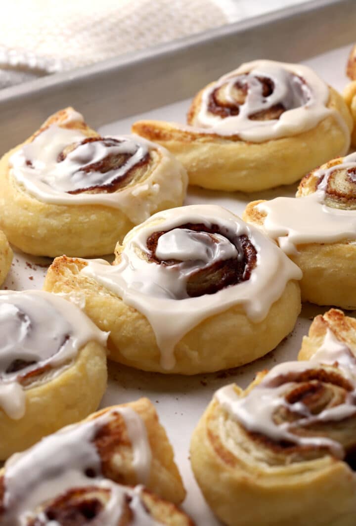 Puff Pastry Cinnamon Rolls - The Toasty Kitchen