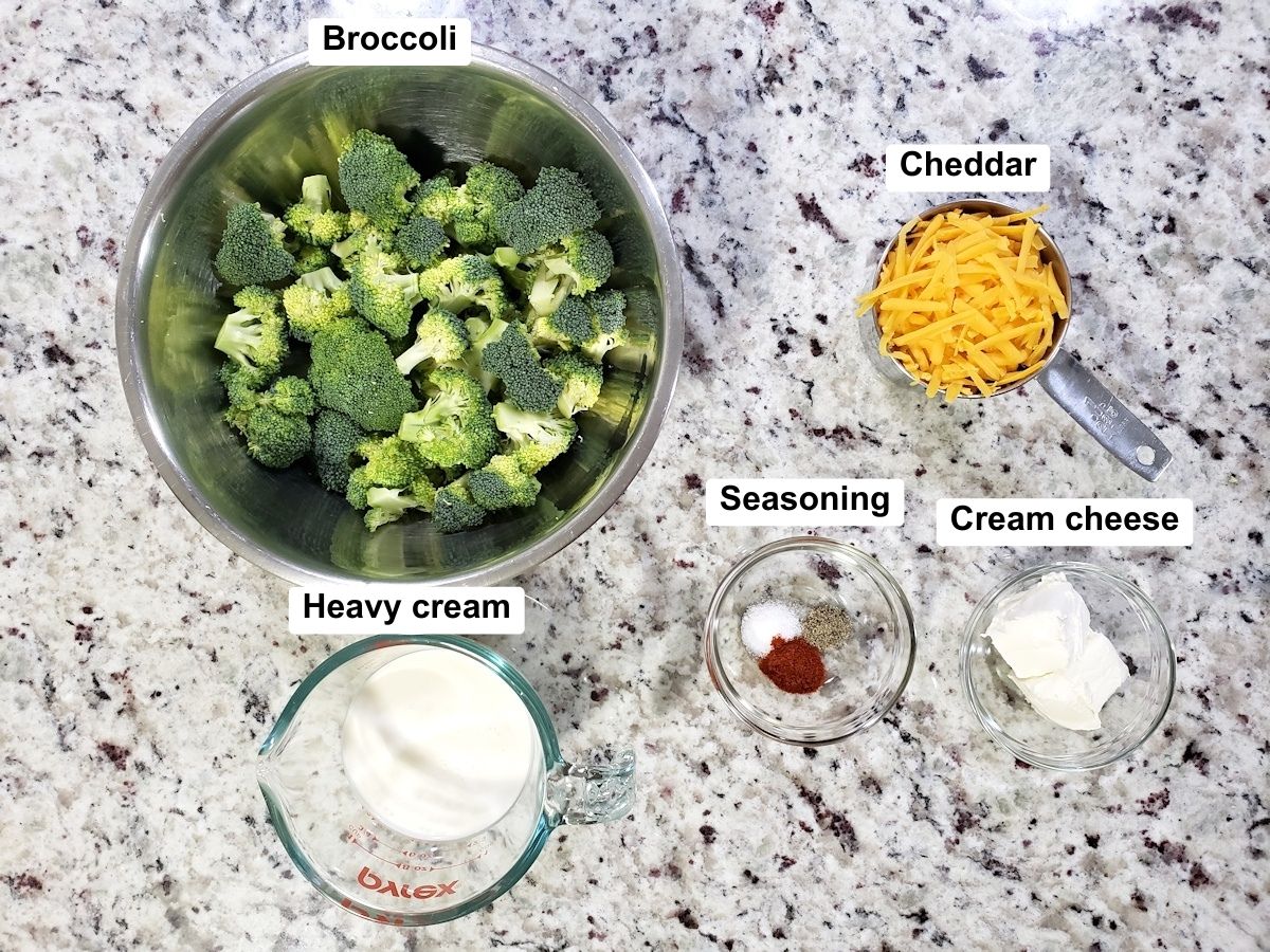 Ingredients on a counter top.