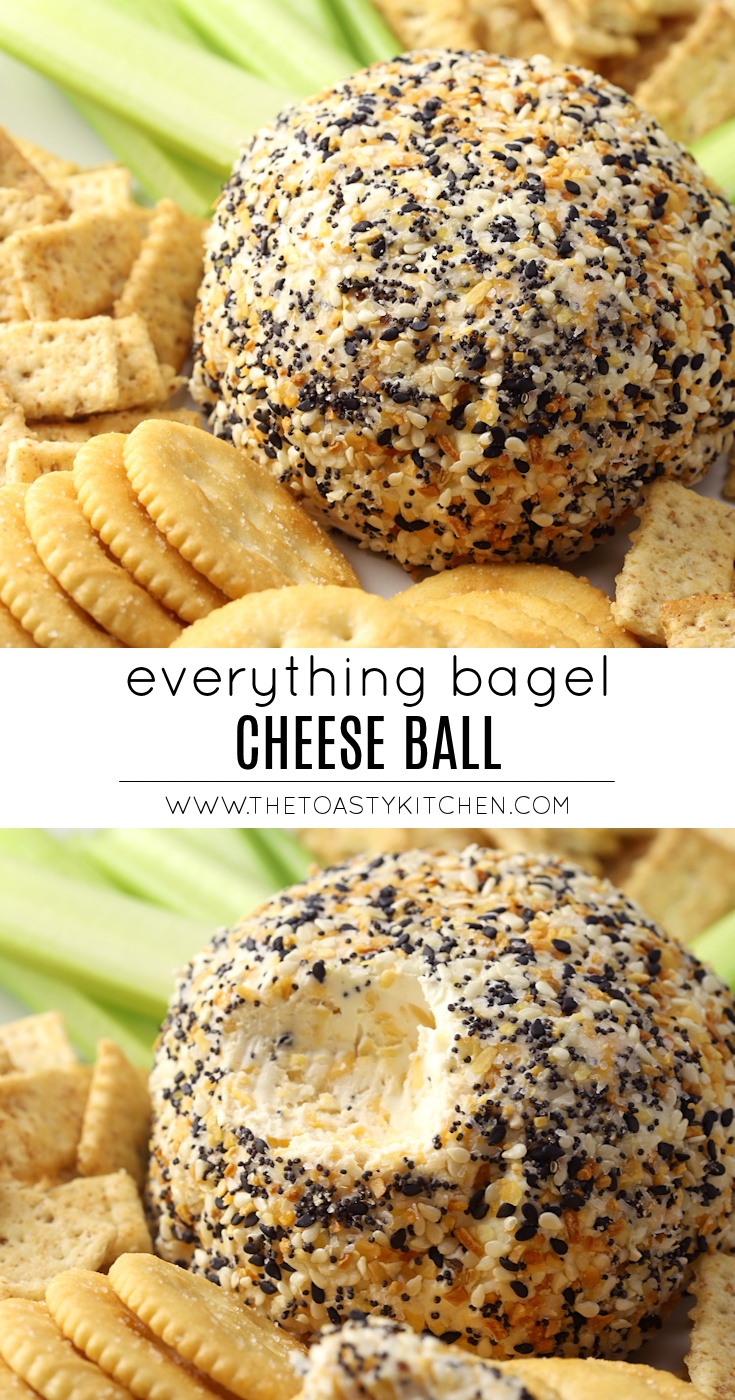 Everything Bagel Cheese Ball by The Toasty Kitchen