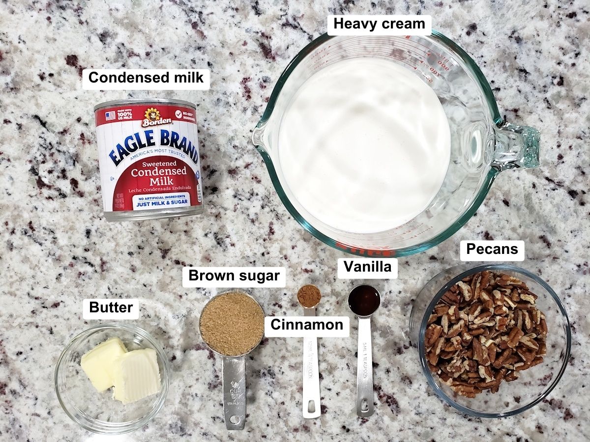 Ingredients on a counter top.