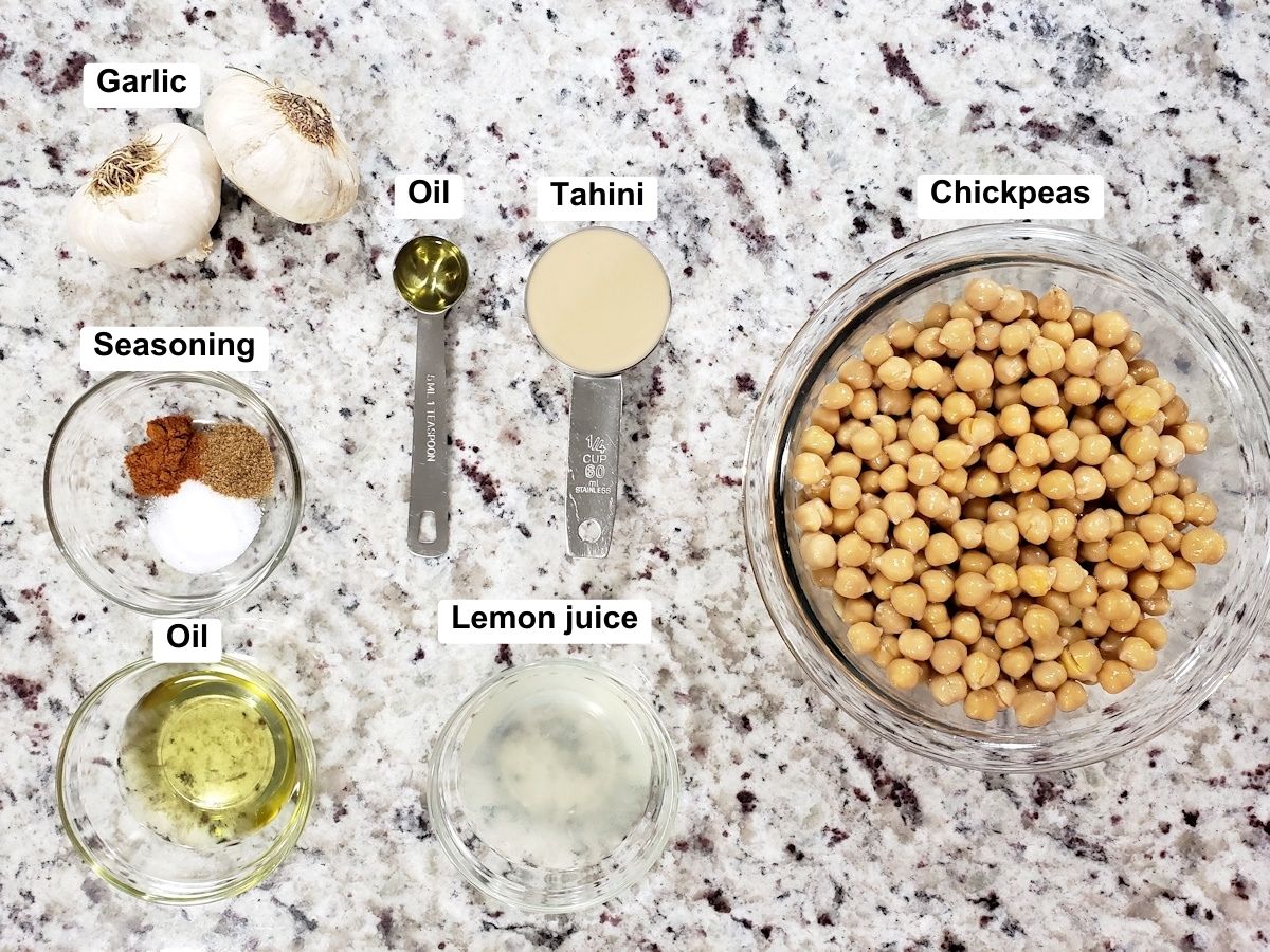 Ingredients on a counter top.