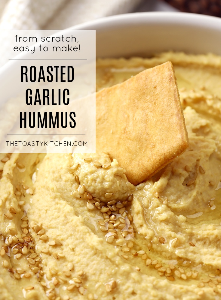 Roasted Garlic Hummus by The Toasty Kitchen