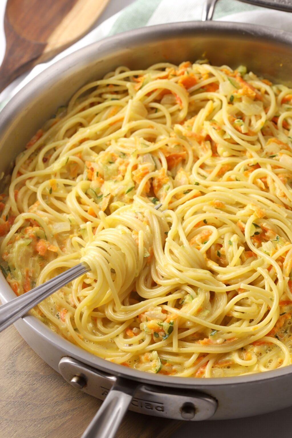 Spaghetti with Creamy Zucchini Sauce The Toasty Kitchen