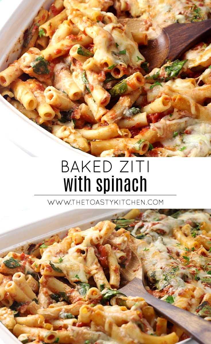 Baked Ziti with Spinach by The Toasty Kitchen