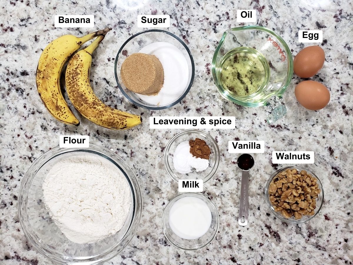 Ingredients on a counter top.