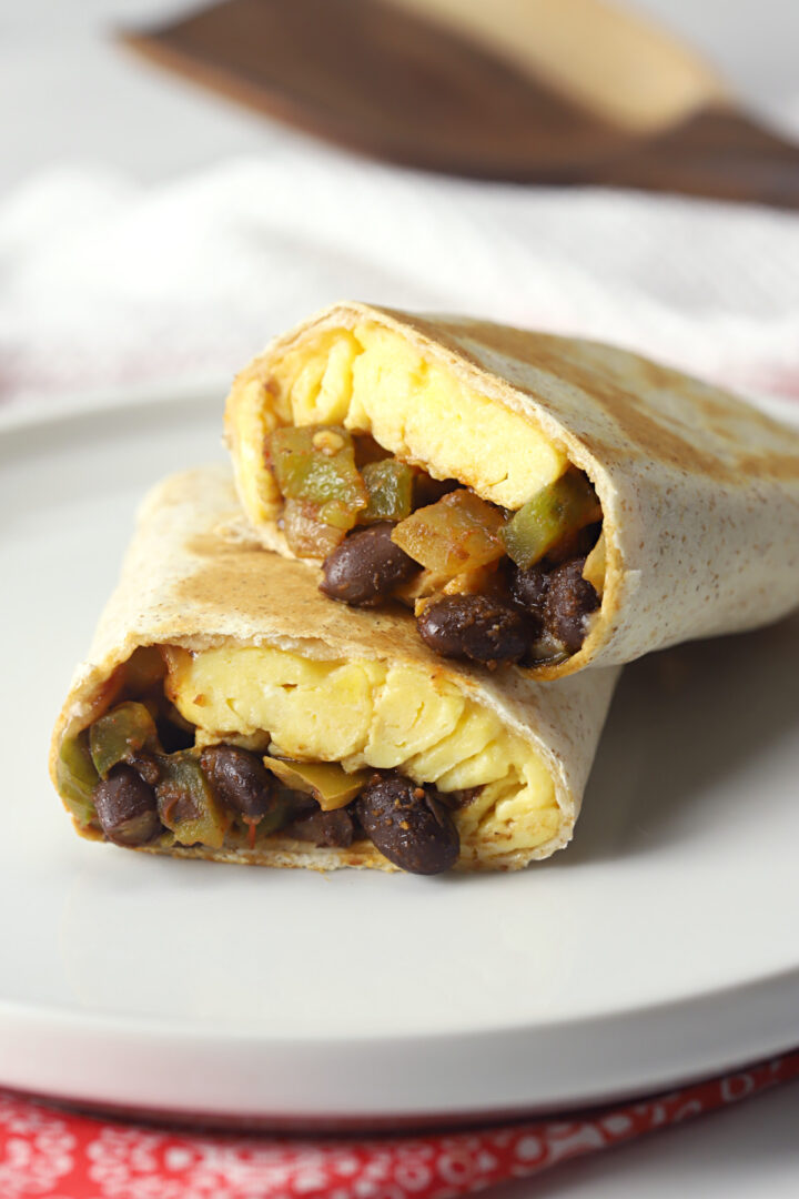 Freezer Black Bean Breakfast Burritos - The Toasty Kitchen